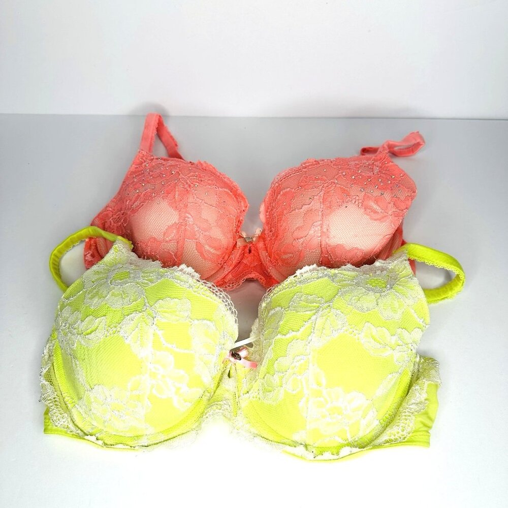 Victoria’s Secret Body By Victoria Bras (2) Lined Demi Cup 32 DD 303181